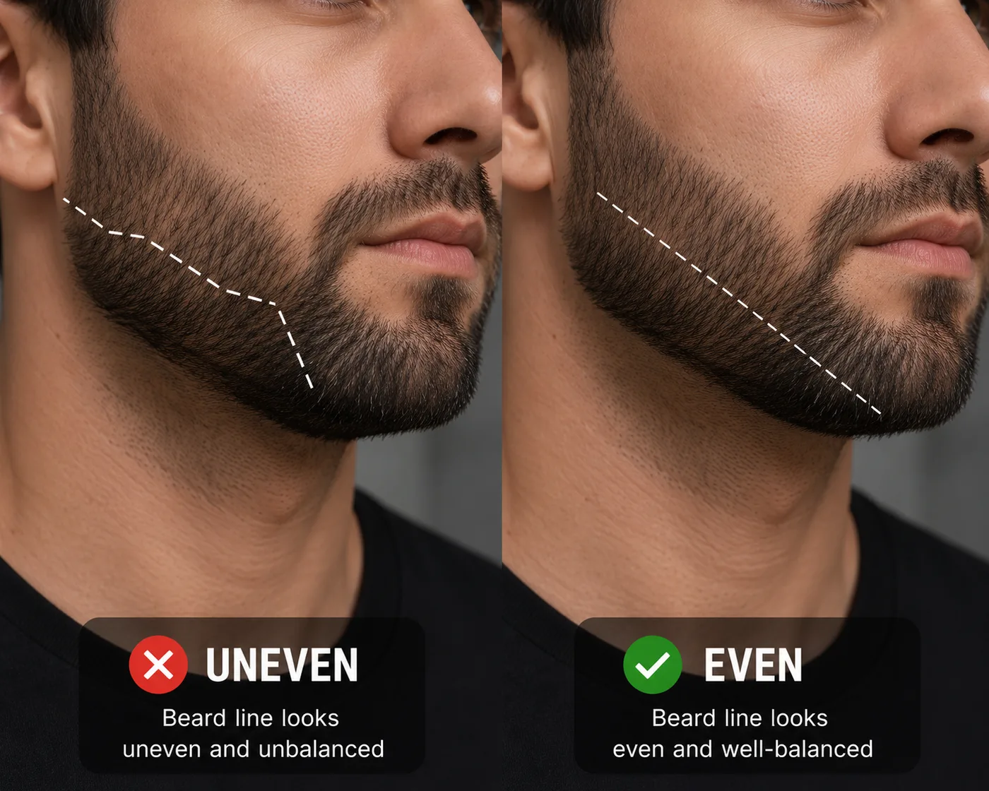 Beard Line Looks Uneven