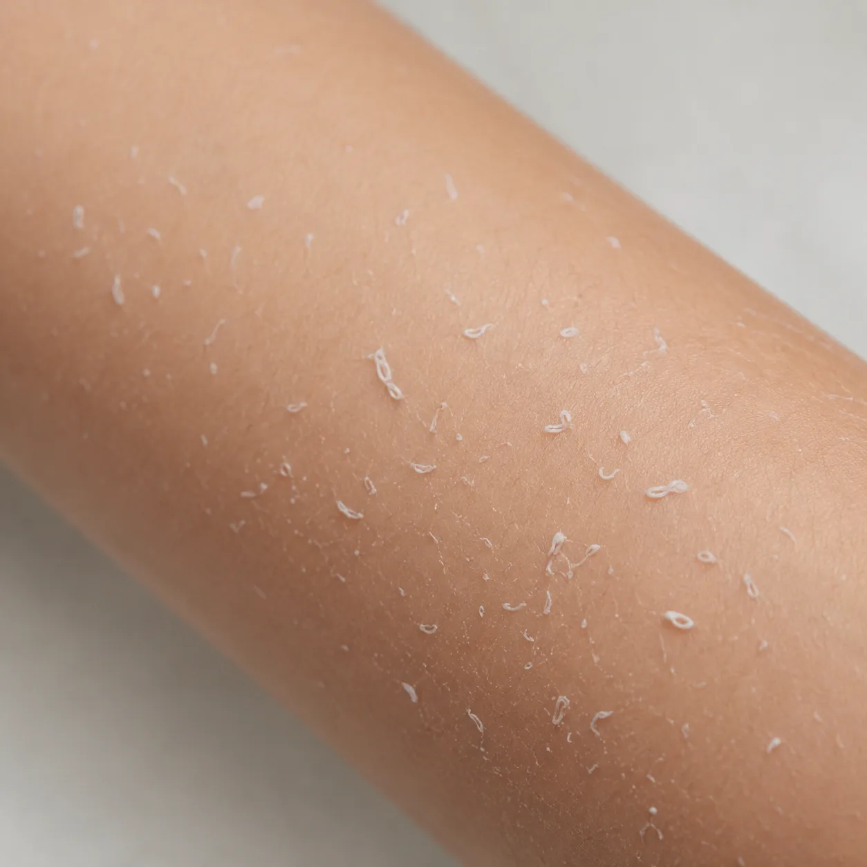 Body Lotion Pills on Skin