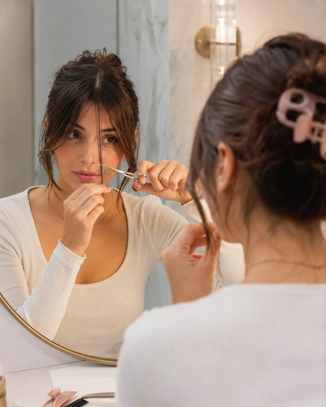 How to Cut Curtain Bangs