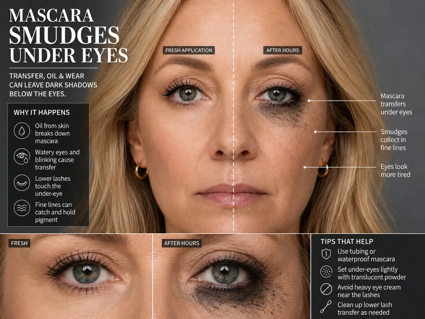 Mascara Smudges Under Eyes