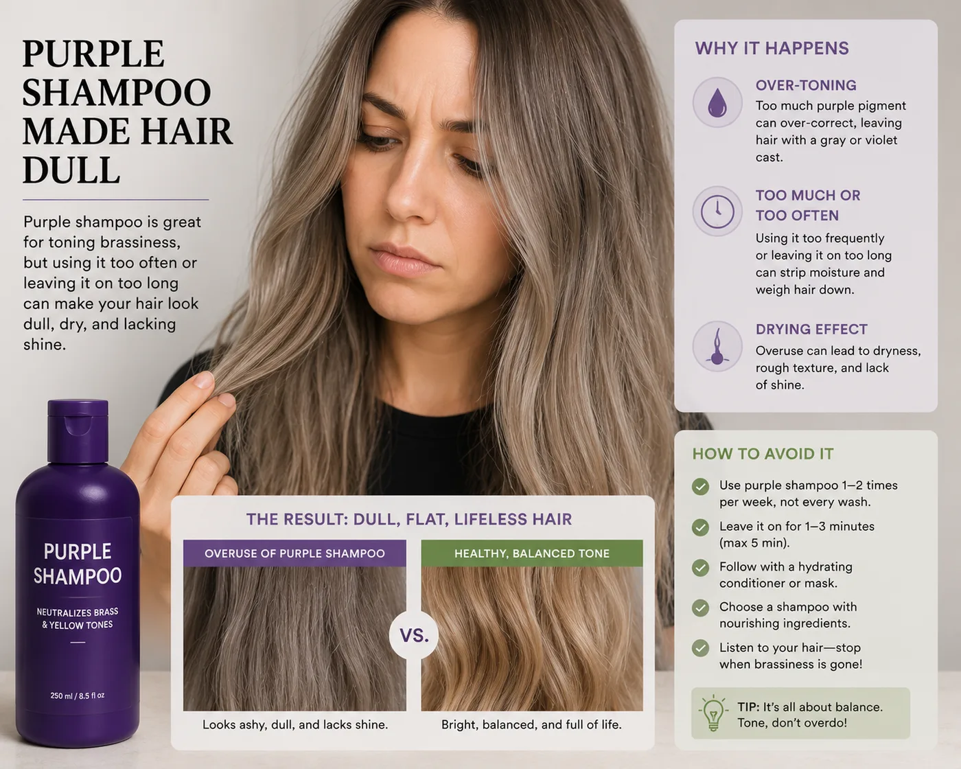 Purple Shampoo Made Hair Dull