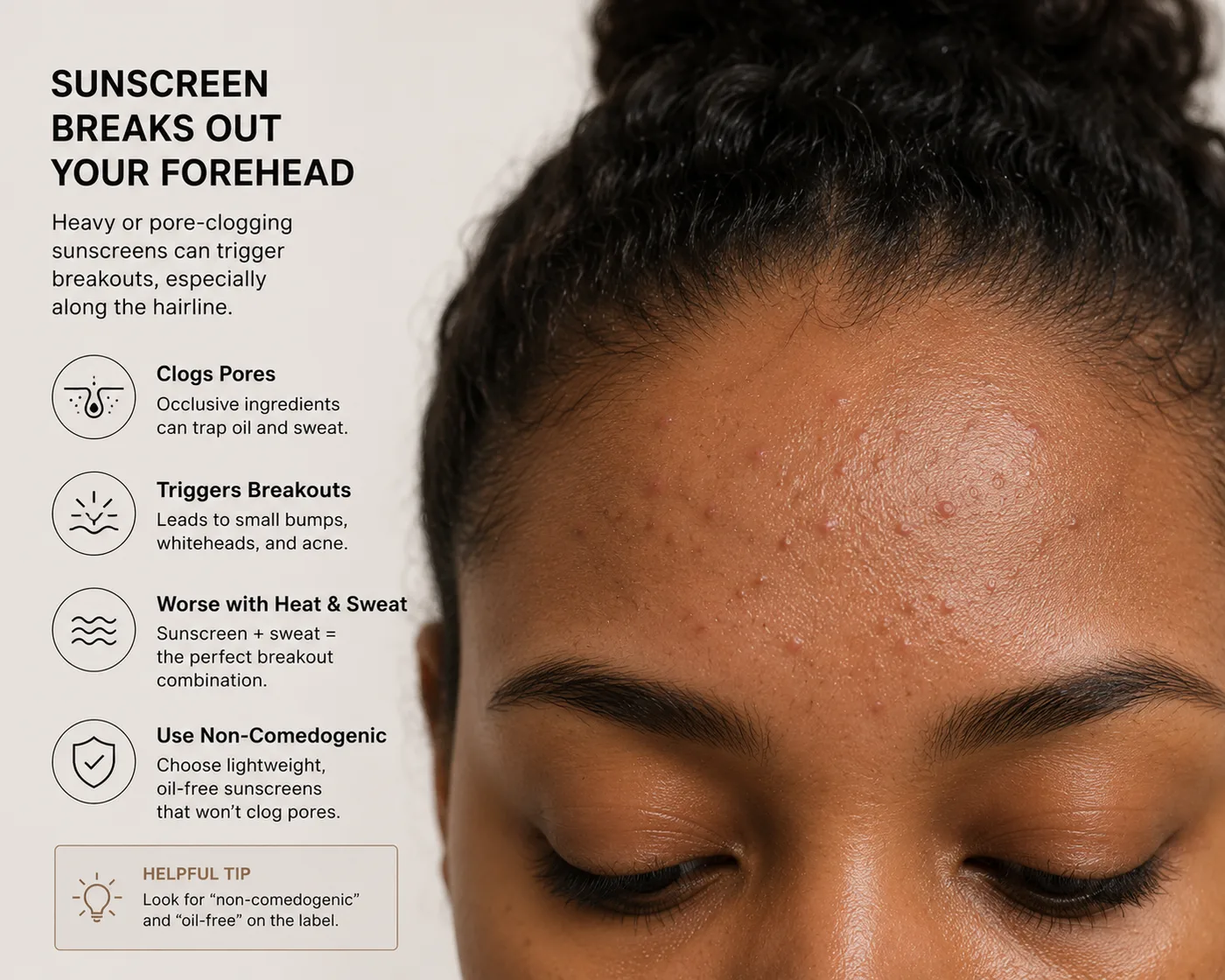Sunscreen Breaks Out Your Forehead
