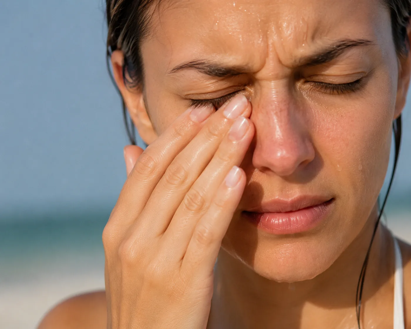 Sunscreen Stings Eyes